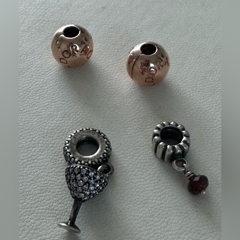 Pandora Charms Two Gold Plated